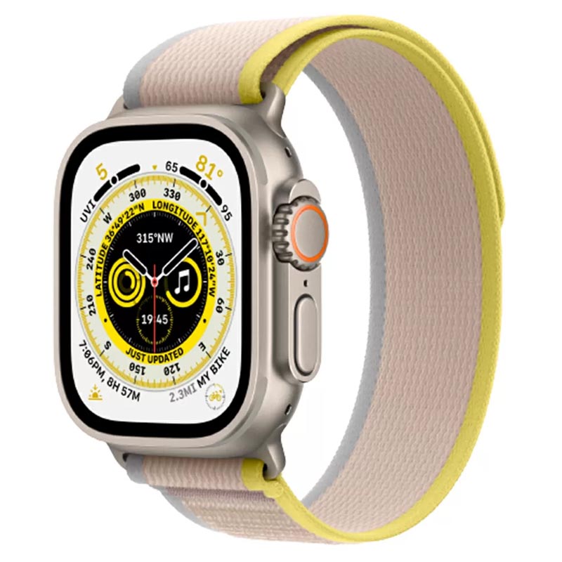 Ремешок Hoco WA14 Original series Apple watch (42/44/45/49mm) (Yellow with White)