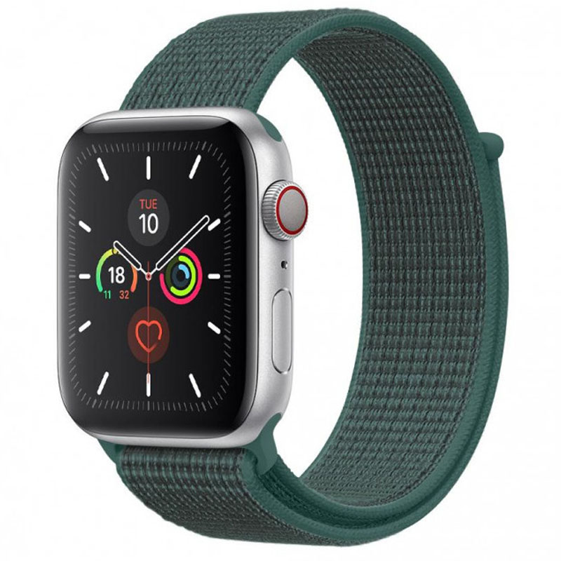 Ремешок Nylon для Apple watch 42mm/44mm/45mm/49mm (Зеленый / Pine green)