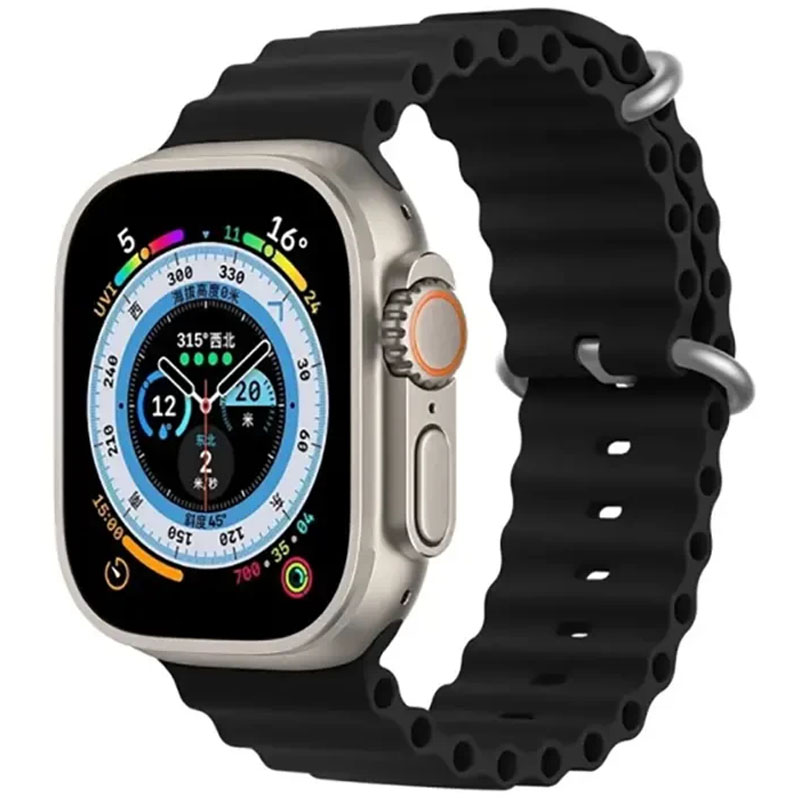 Ремешок Ocean Band для Apple Watch 42/44/45/46/49mm (Черный / Black)