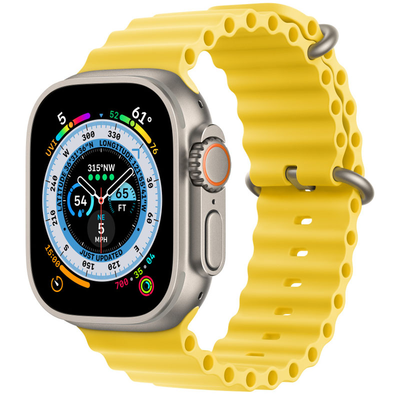Ремешок Ocean Band для Apple watch 42mm/44mm/45mm/49mm (Желтый / Yellow)