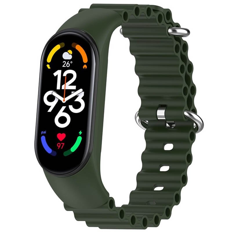 Ремінець Ocean Band для Аксессуары для Xiaomi Mi Band 7 (Зелений / Green)