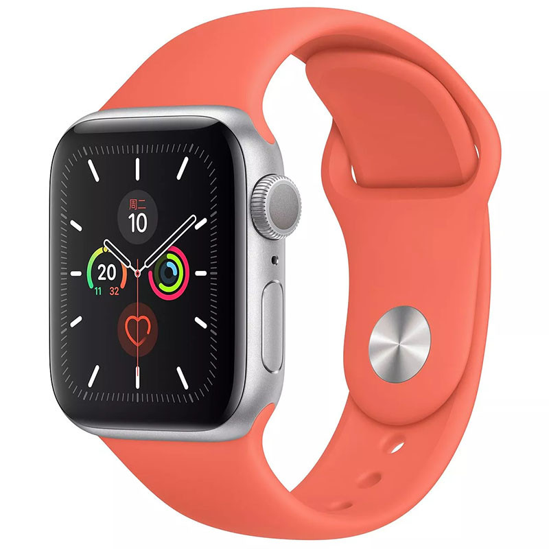 Ремешок Sport Design для Apple watch 42mm / 44mm (Оранжевый / Clementine)