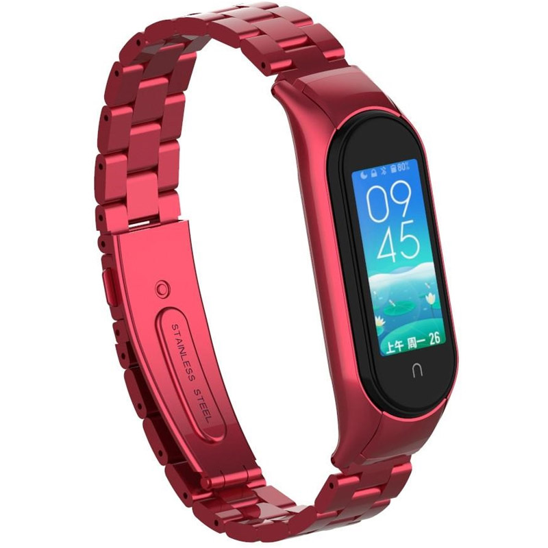 Ремешок Stainless Steel для Xiaomi Mi Band 5 / 6 (Red)
