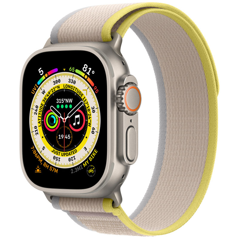 Ремешок Trail Loop для Apple watch 42mm/44mm/45mm/49mm (m/l) (Yellow / Beige)
