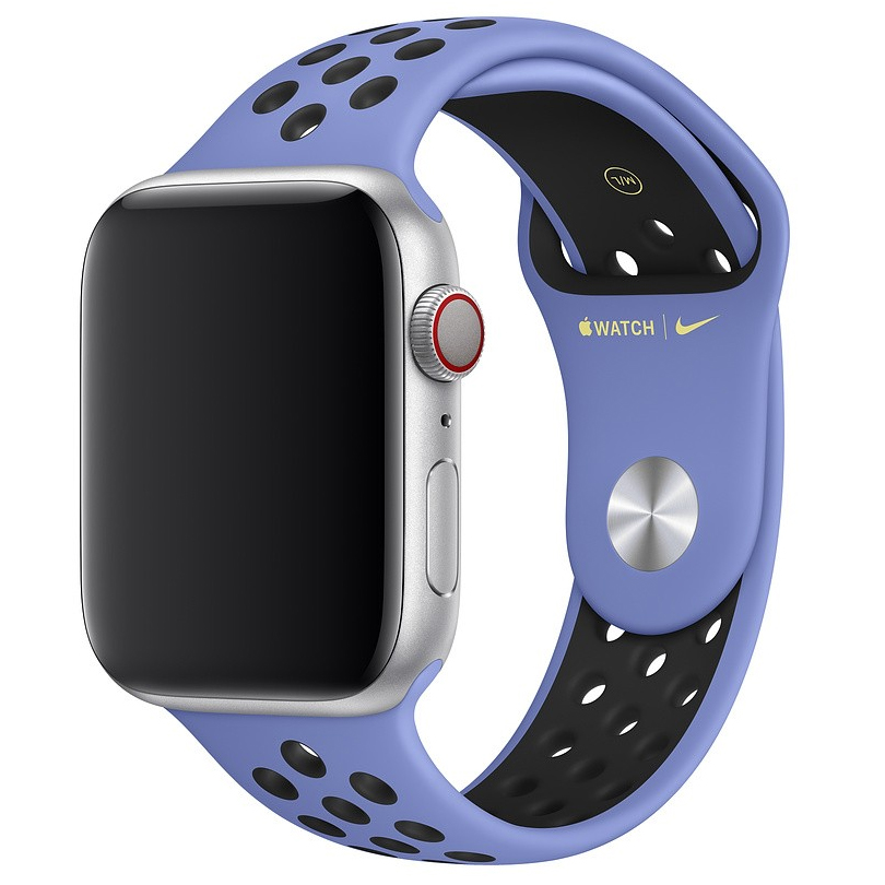 Силиконовый ремешок Sport+ для Apple watch 42mm / 44mm (Royal Pulse/Black)