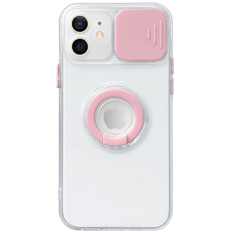 Чехол Camshield ColorRing TPU со шторкой для камеры для Apple iPhone 12 (6.1") (Розовый)