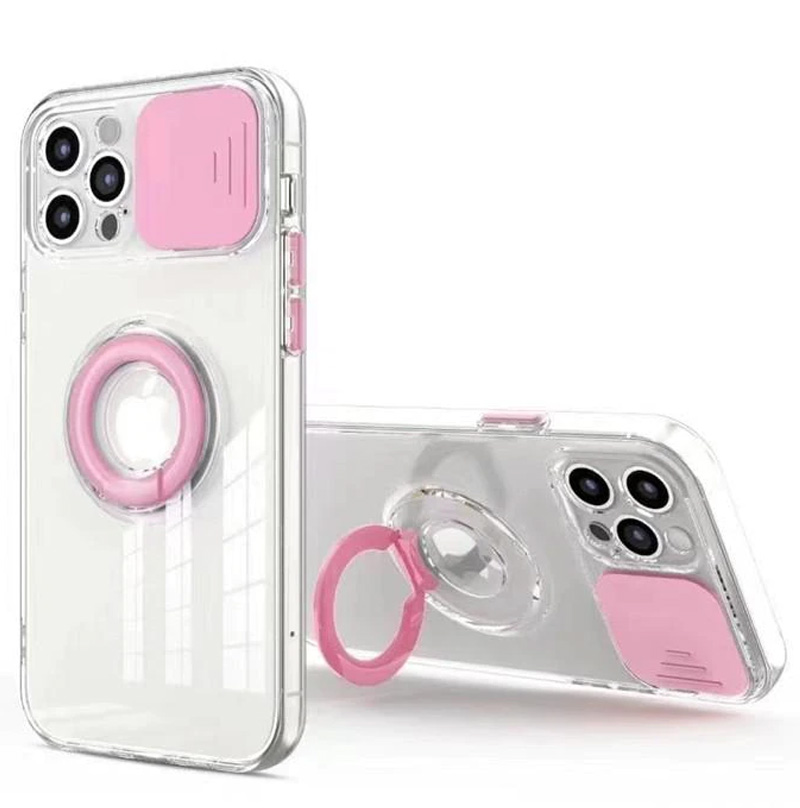 Чехол Camshield ColorRing TPU со шторкой для камеры для Apple iPhone 12 Pro (6.1") (Розовый)