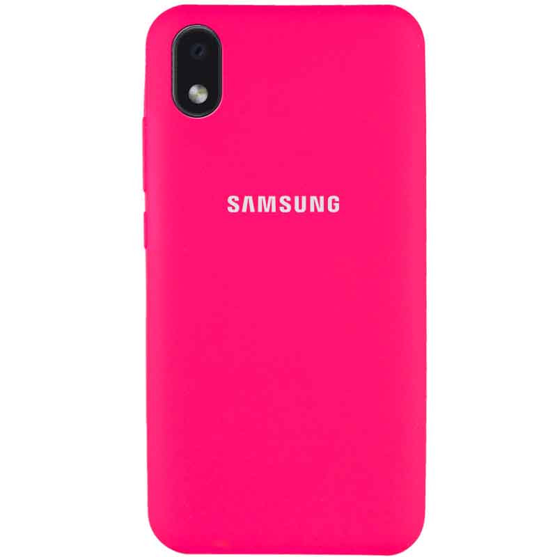 Чехол Silicone Cover Full Protective (AA) для Samsung Galaxy A01 Core (Розовый / Barbie pink)