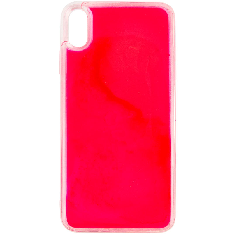 Неоновый чехол Neon Sand glow in the dark для Apple iPhone XS Max (6.5") (Розовый)