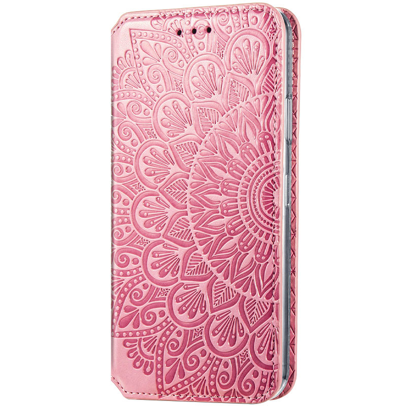 Кожаный чехол книжка GETMAN Mandala (PU) для Samsung Galaxy A72 4G / A72 5G (Розовый)