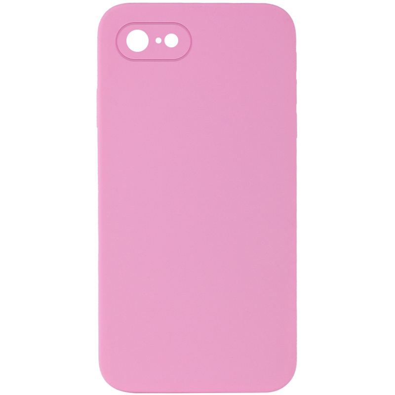 Silicone Case Square Full Camera Protective (AA) NOLOGO для Apple iPhone 7 / 8 / SE (2020) (4.7") (Розовый / Light pink)