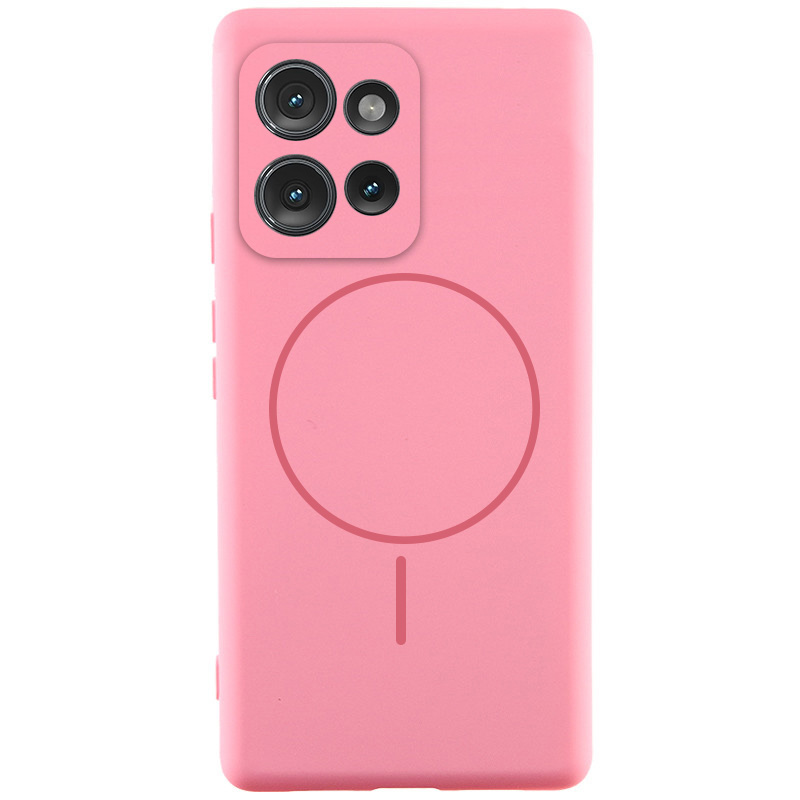 Чехол Silicone Cover Lakshmi Full Camera (AA) with MagFit для Motorola Edge 60 / 60 Fusion (Розовый / Light pink)