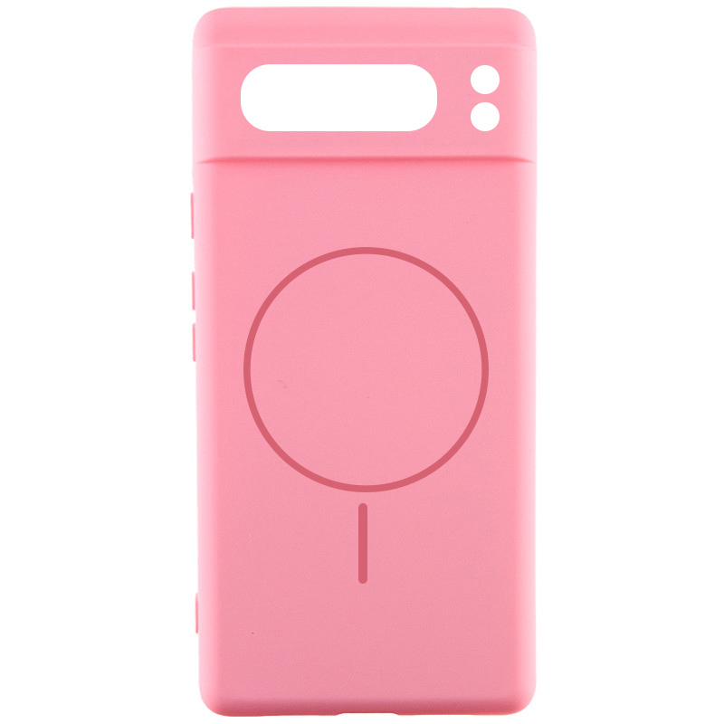 Чохол Silicone Cover Lakshmi Full Camera (AA) with MagFit для Google Pixel 8 Pro (Рожевий / Light pink)