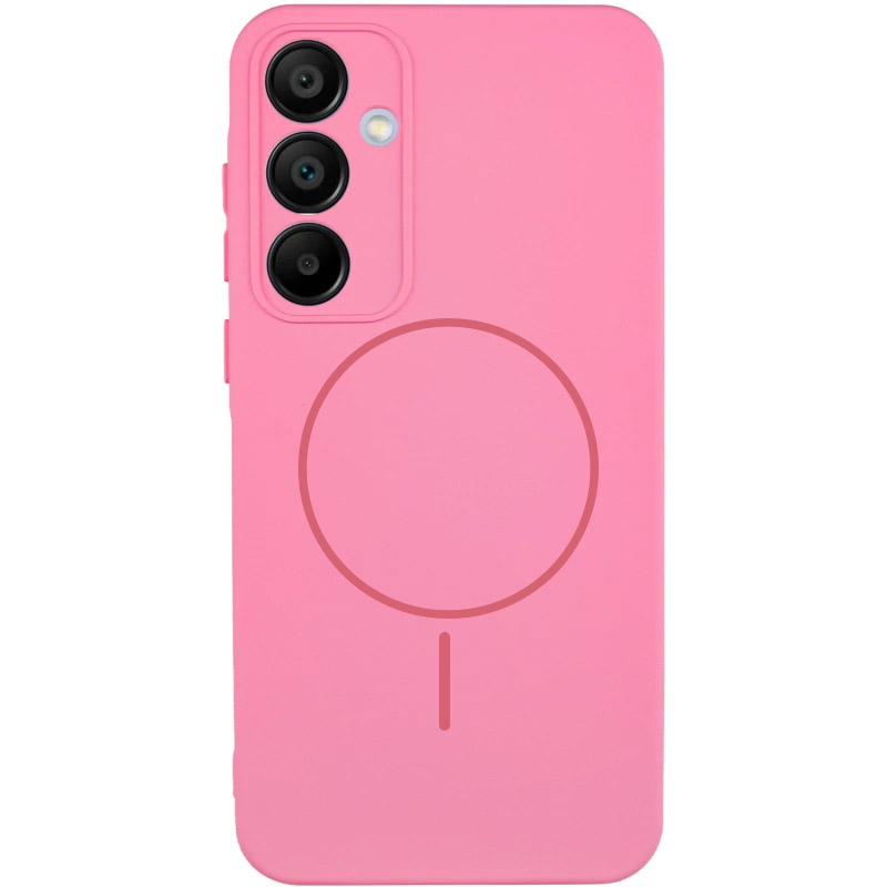 Чехол Silicone Cover Lakshmi Full Camera (AA) with MagFit для Samsung Galaxy S24 FE (Розовый / Light pink)