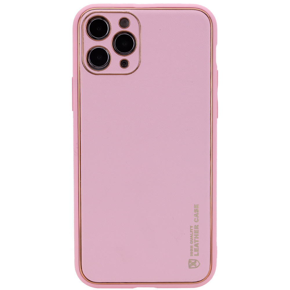 Кожаный чехол Xshield для Apple iPhone 12 Pro Max (6.7") (Розовый / Pink)