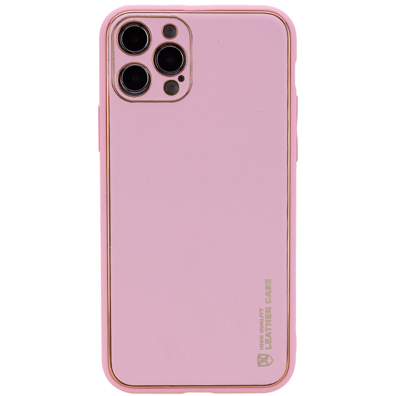 Кожаный чехол Xshield для Apple iPhone 13 Pro (6.1") (Розовый / Pink)