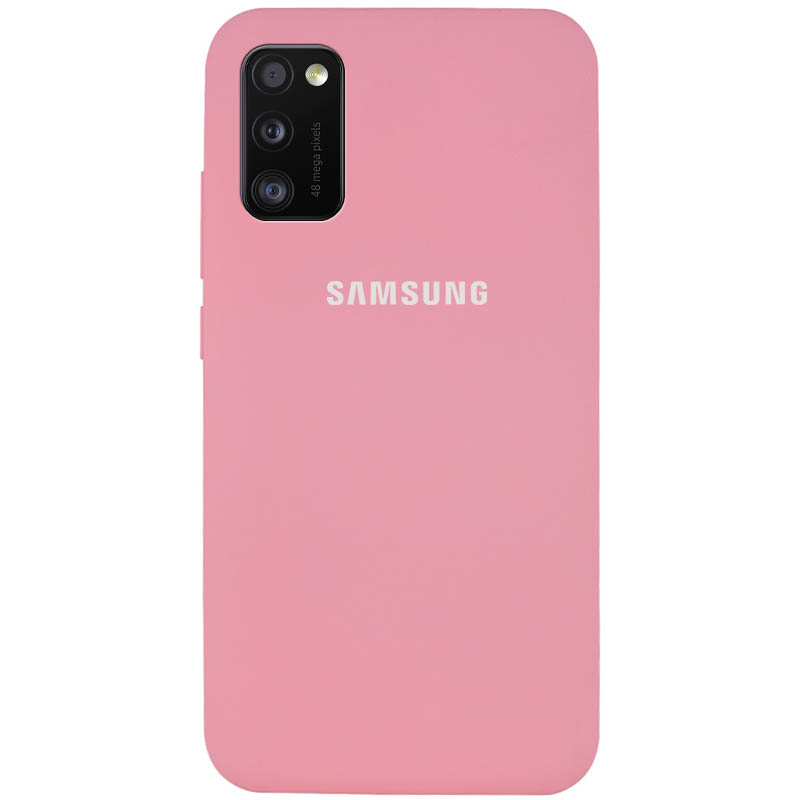 Чехол Silicone Cover Full Protective (AA) для Samsung Galaxy A41 (Розовый / Pink)