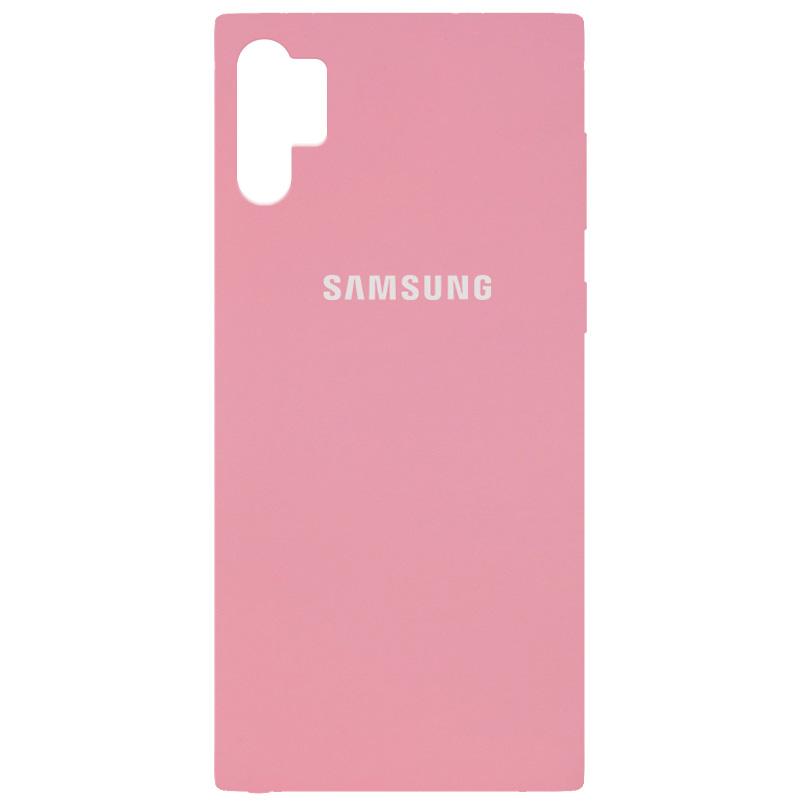Чехол Silicone Cover Full Protective (AA) для Samsung Galaxy Note 10 Plus (Розовый / Pink)