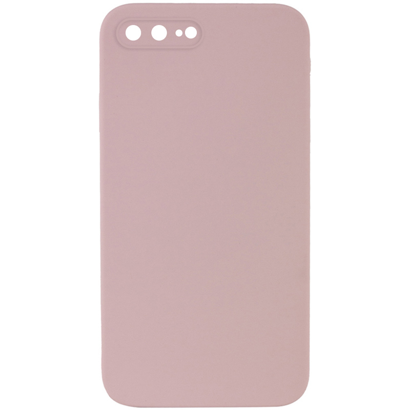 Silicone Case Square Full Camera Protective (AA) NOLOGO для Apple iPhone 7 plus (5.5') (Розовый / Pink Sand)