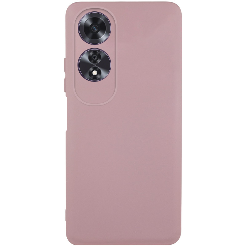 Чехол TPU GETMAN Liquid Silk Full Camera для Oppo A60 4G (Розовый / Pink Sand)