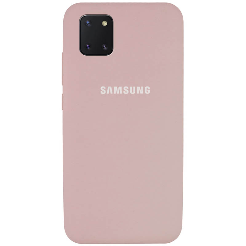 Чехол Silicone Cover Full Protective (AA) для Samsung Galaxy Note 10 Lite (A81) (Розовый / Pink Sand)