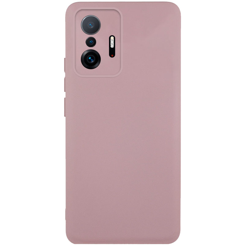 Чехол Silicone Cover Lakshmi Full Camera (AAA) для Xiaomi 11T Pro (Розовый / Pink Sand)