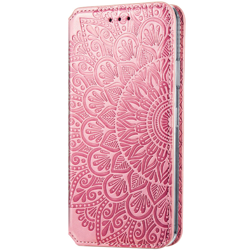 Кожаный чехол книжка GETMAN Mandala (PU) для Samsung Galaxy S20 FE (Розовый)