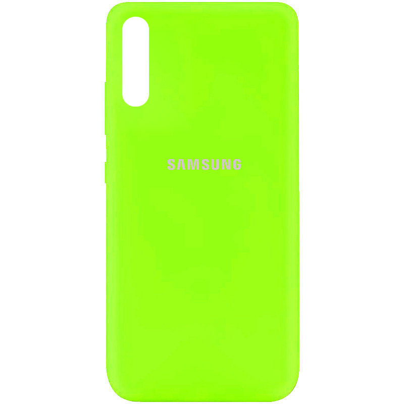 Чехол Silicone Cover Full Protective (AA) для Samsung Galaxy A50s (Салатовый / Neon green)
