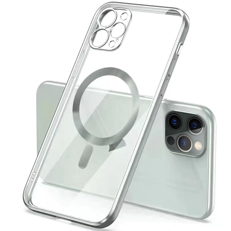 Фото TPU чехол Glossy Plating with Magnetic Safe для Apple iPhone 12 Pro (6.1