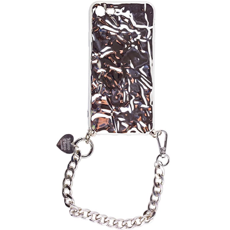 Чехол Metallik с серебристой цепочкой для Apple iPhone 7 (4.7') (Серебряный)