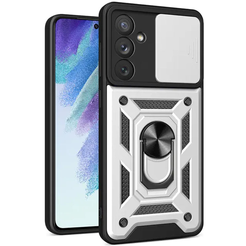 Ударостійкий чохол Camshield Serge Ring for Magnet для Samsung Galaxy A36 5G (Срібний)