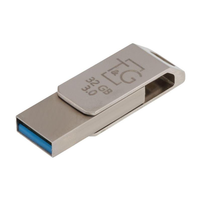Фото Флеш-драйв T&G 008 Metal series USB 3.0 - Lightning 32GB Серебряный в магазине onecase.com.ua