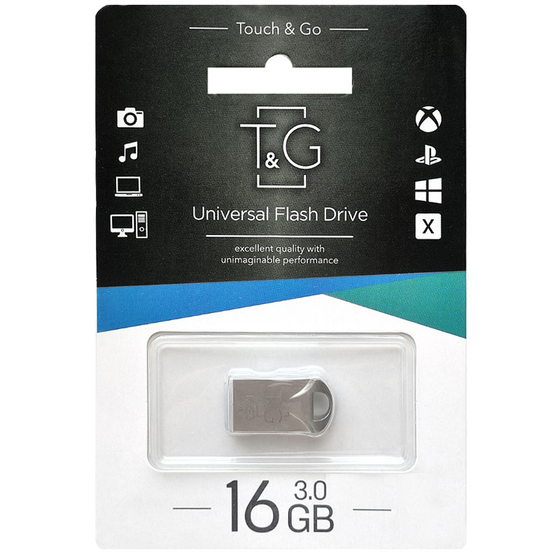 Флеш-драйв USB 3.0 Flash Drive T&G 106 Metal Series 16GB (Серебряный)