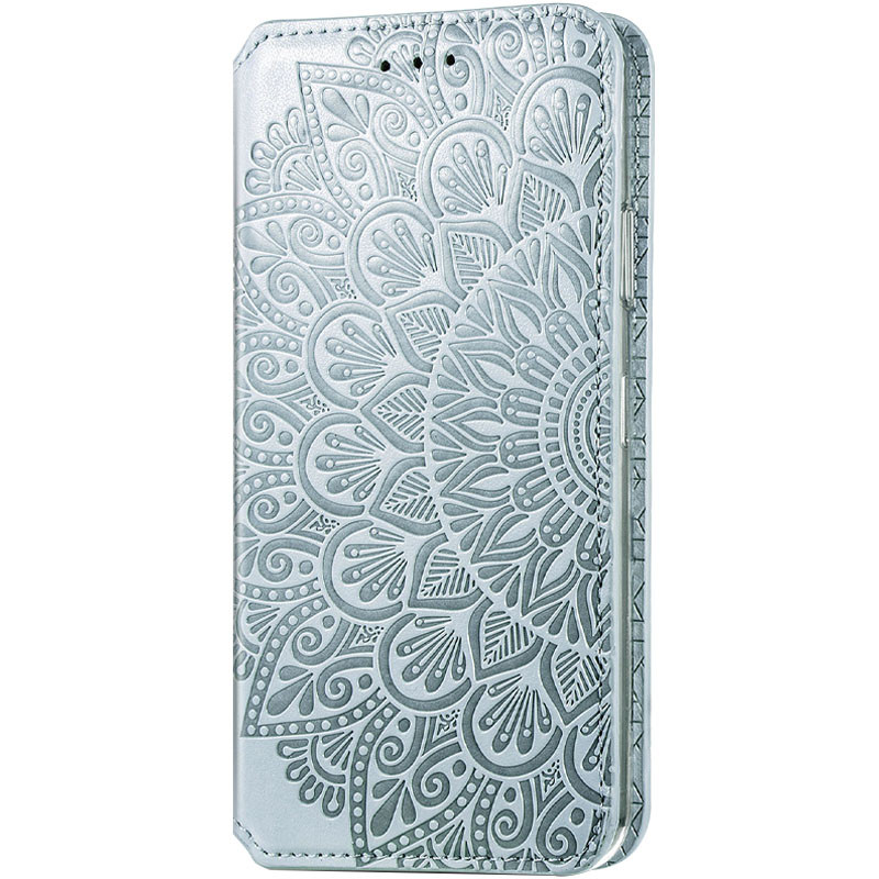 Кожаный чехол книжка GETMAN Mandala (PU) для Samsung Galaxy A31 (Серый)