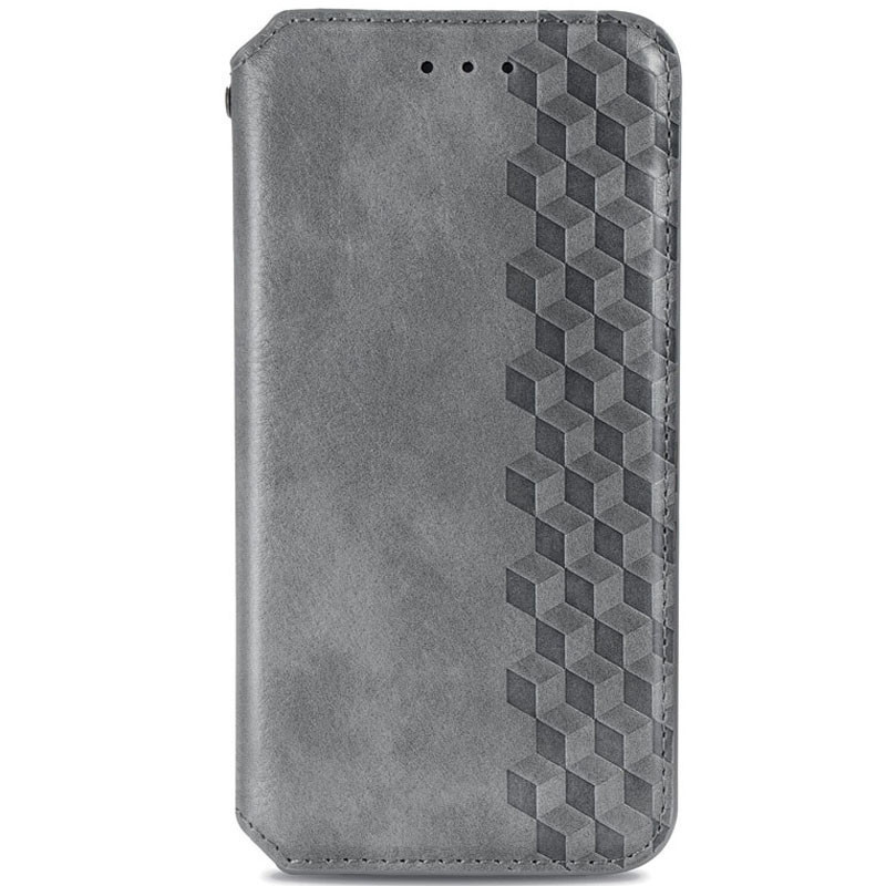 Кожаный чехол-книжка GETMAN Cubic (PU) для Xiaomi Redmi Note 10 5G / Poco M3 Pro (Серый)