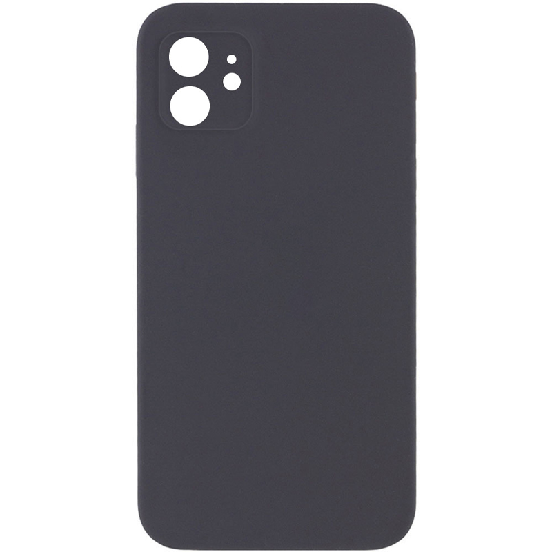 Чехол Silicone Case Square Full Camera Protective (AA) NOLOGO для Apple iPhone 11 (6.1") (Серый / Dark Gray)
