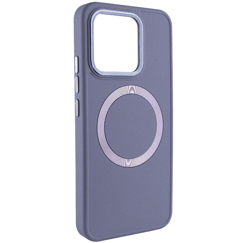 TPU чохол Bonbon Metal Style with MagSafe для Xiaomi Redmi Note 13 Pro+ (Сірий / Lavender)