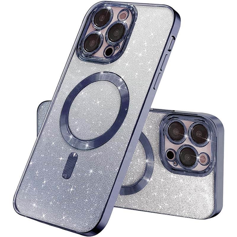 TPU чехол Delight case with MagSafe с защитными линзами на камеру для Apple iPhone 13 Pro (6.1") (Серый / Lavender Gray)