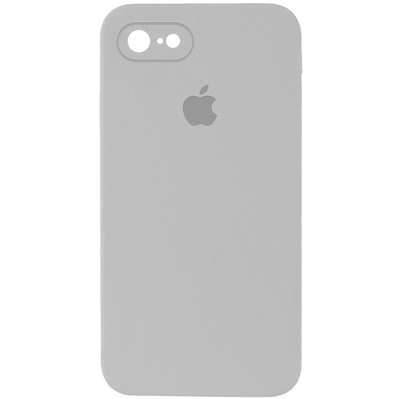 Чехол Silicone Case Square Full Camera Protective (AA) для Apple iPhone 7 (4.7') (Серый / Light Grey)