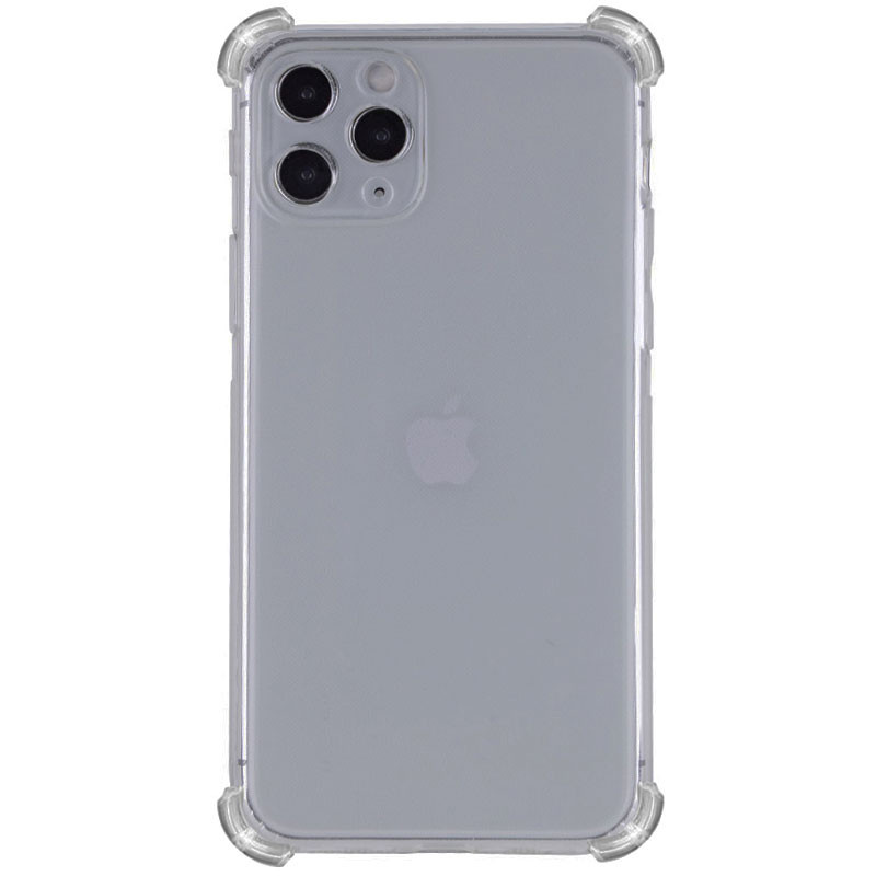 TPU чехол GETMAN Ease logo усиленные углы Full Camera для Apple iPhone 13 Pro (6.1") (Серый (прозрачный))