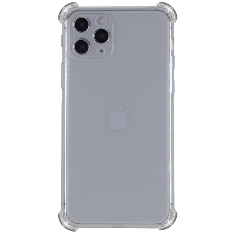 TPU чехол GETMAN Ease logo усиленные углы для Apple iPhone 13 Pro (6.1") (Серый (прозрачный))
