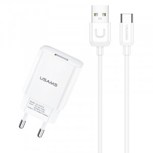 СЗУ USAMS T21 Charger kit - T18 single USB + Uturn Type-C cable