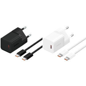 СЗУ Baseus GaN5 Fast Charger (mini) 30W (1USB-C) + кабель Type-C to Type-C (P10110902)