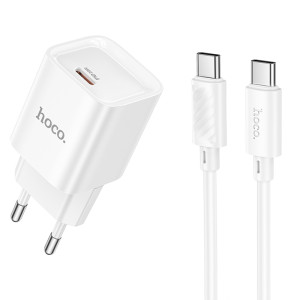 СЗУ Hoco C146A Charm PD20W (1USB-C) + кабель Type-C to Type-C