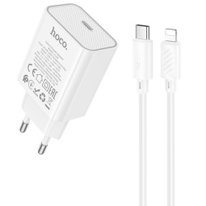 СЗУ Hoco C143A Benefit PD20W (1USB-C) + кабель Type-C to Lightning