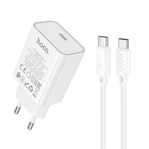 СЗУ Hoco C143A Benefit PD20W (1USB-C) + кабель Type-C to Type-C