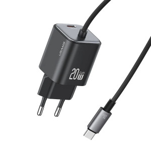 СЗУ Usams US-CC261 GaN JC Ser. 20W (2USB-C) + кабель Type-C to Type-C