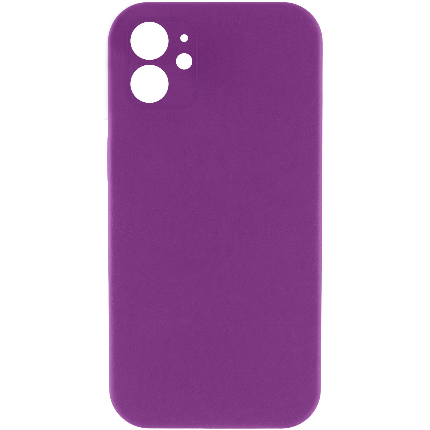 Чехол Silicone Case Square Full Camera Protective (AA) NOLOGO для Apple iPhone 11 (6.1") (Фиолетовый / Grape)