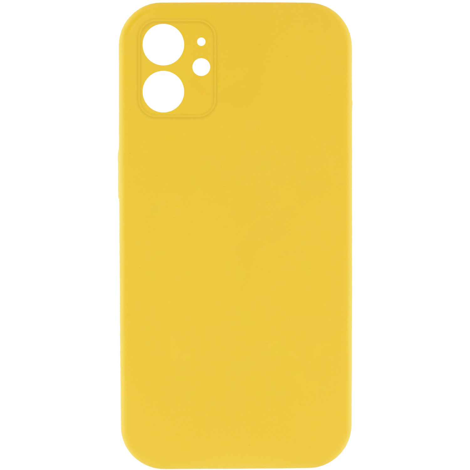 Чехол Silicone Case Square Full Camera Protective (AA) NOLOGO для Apple iPhone 11 (6.1") (Желтый / Yellow)