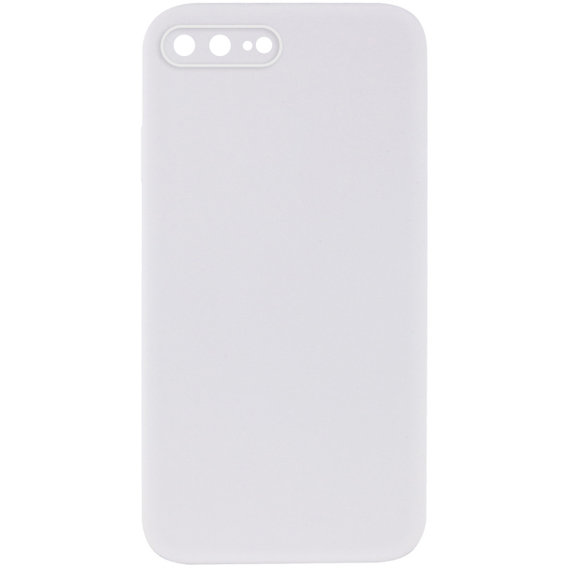 Чехол Silicone Case Square Full Camera Protective (AA) NOLOGO для Apple iPhone 7 plus/8 plus (5.5") (Белый / White)